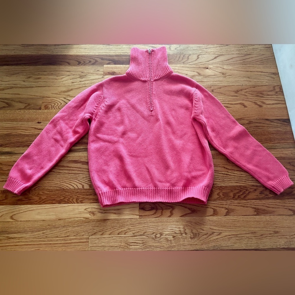 Talbots Pink Cowl Neck Sweater Vibrant Knit